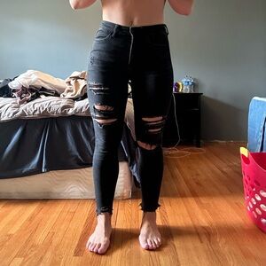 American eagle ripped super stretch jeans